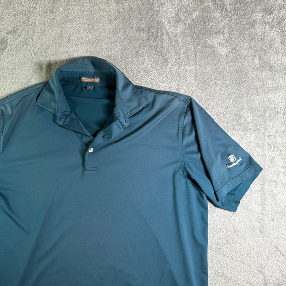 Peter Millar Other - Peter Millar Summer Comfort Golf Polo Shirt Prestonwood Logo Blue Large (READ)